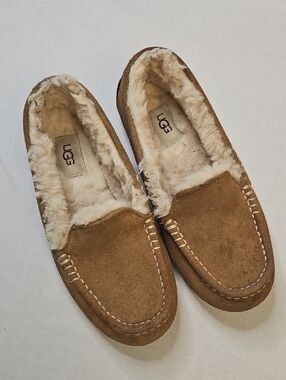 UGG Women's Ansley Moccasin Slippers, chestnut brown, Size 7